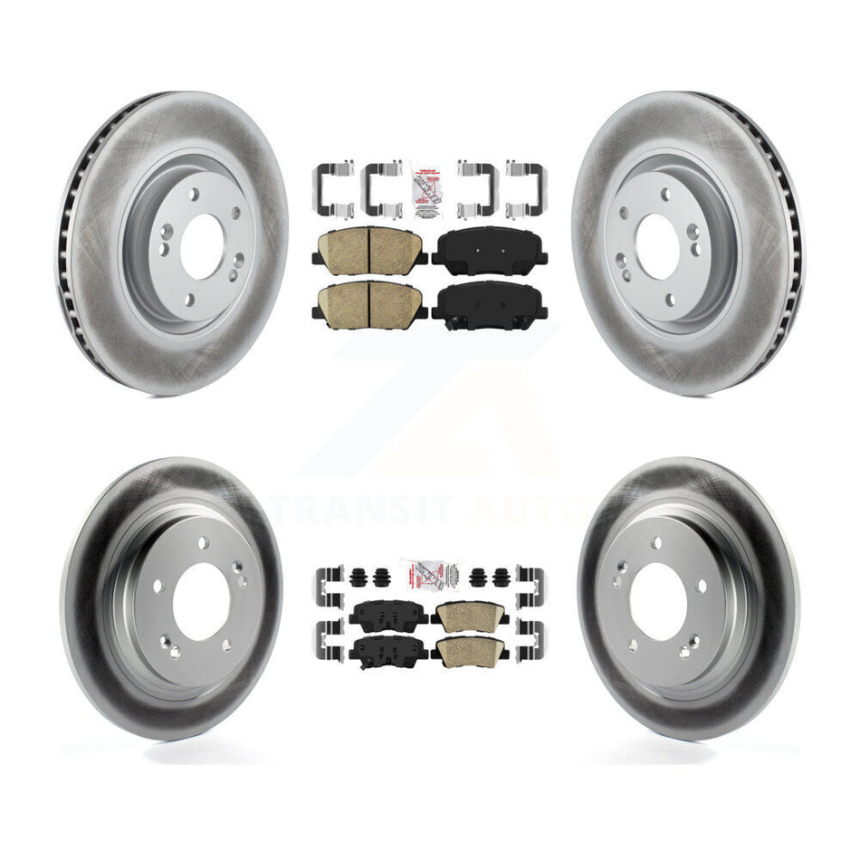 Front Rear Ceramic Pad Coated Brake Rotors Kit For Kia Optima With Electric Parking KGA-105217