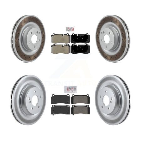Front Rear Semi-Metallic Pad Coat Disc Brake Rotors Kit For 2011-2014 Mercedes-Benz CL550 KGA-105225