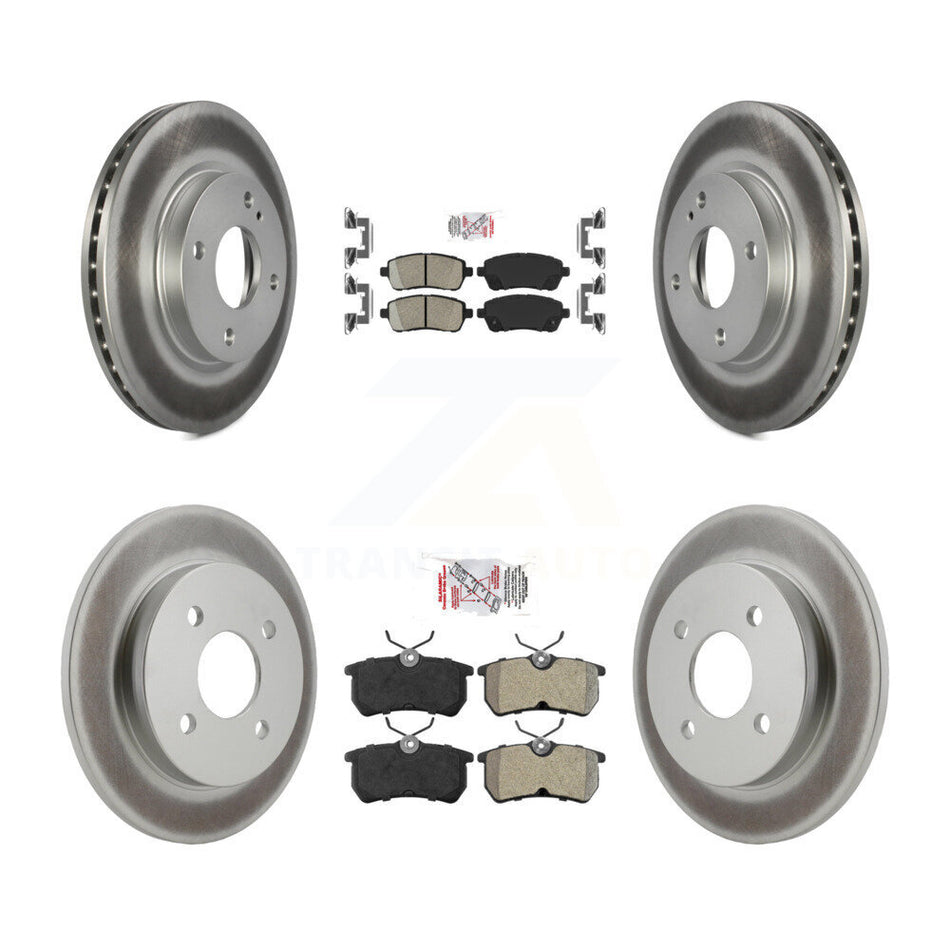 Front Ceramic Rear Semi-Metallic Pads And Coated Disc Brake Rotors Kit For Ford Fiesta KGA-105226