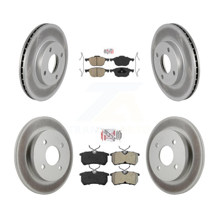 Front Ceramic Rear Semi-Metallic Pad Coat Brake Rotor Kit For 04 Ford Focus From 05 KGA-105229