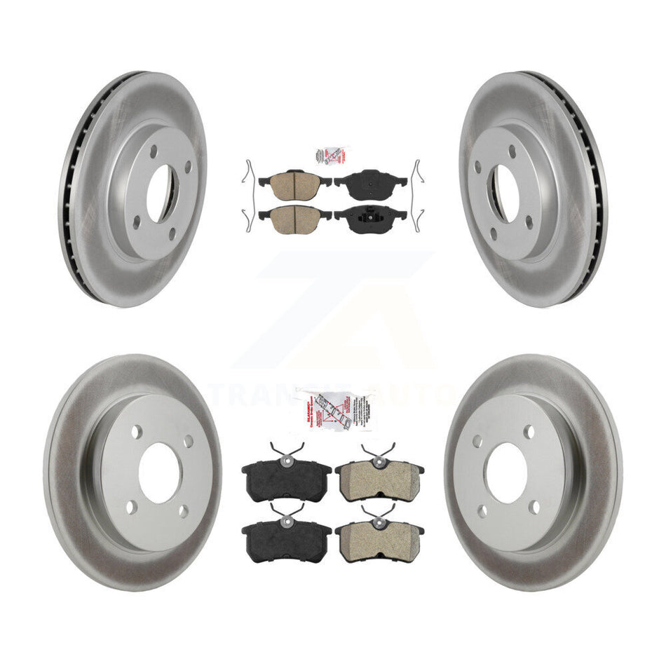 Front Ceramic Rear Semi-Metallic Pad Coat Brake Rotor Kit For 04 Ford Focus From 05 KGA-105229