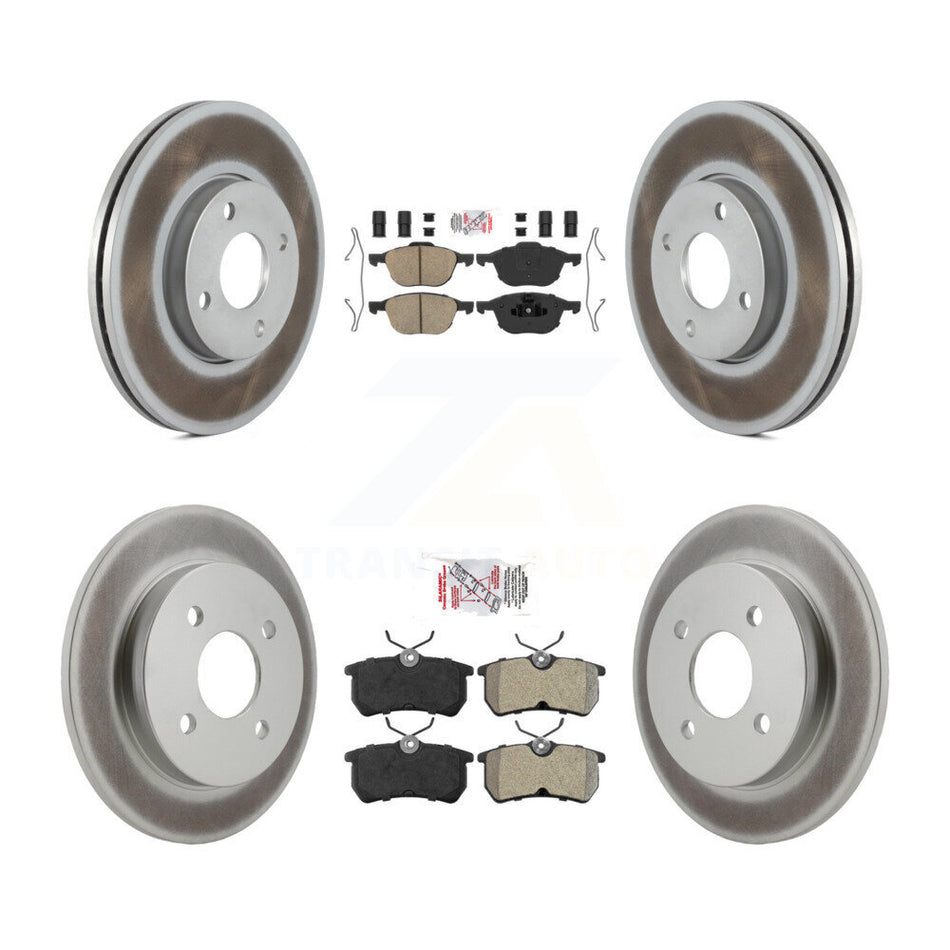 Front Ceramic Rear Semi-Metallic Pad Coat Brake Rotor Kit For Ford Focus Disc rear brakes KGA-105231