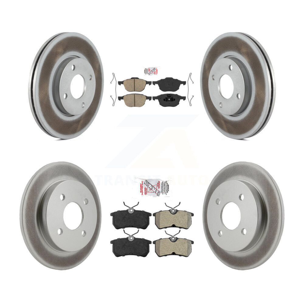 Front Ceramic Rear Semi-Metallic Pad Coat Brake Rotor Kit For Ford Focus Disc rear brakes KGA-105232