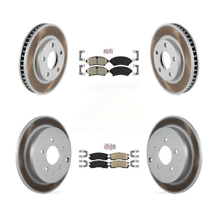 Front Rear Ceramic Pad Coat Brake Rotor Kit For Pontiac Montana FWD with Disc rear brakes KGA-105233