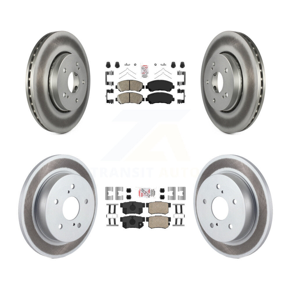 Front Rear Ceramic Pads And Coated Disc Brake Rotors Kit For 2010-2013 Suzuki Kizashi KGA-105236