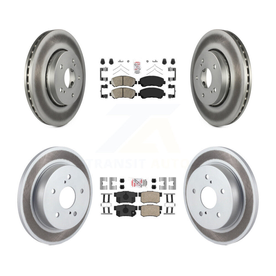 Front Rear Ceramic Pads And Coated Disc Brake Rotors Kit For 2010-2013 Suzuki Kizashi KGA-105236