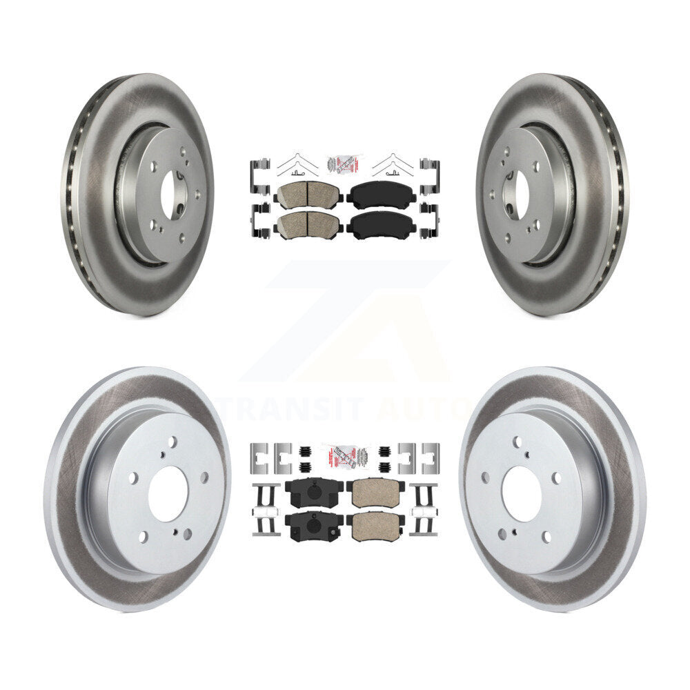 Front Rear Ceramic Pads And Coated Disc Brake Rotors Kit For 2010-2013 Suzuki Kizashi KGA-105237