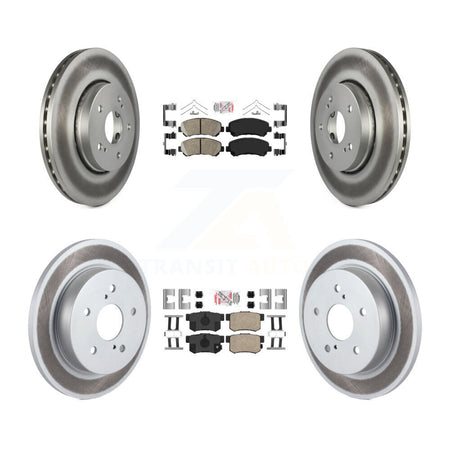 Front Rear Ceramic Pads And Coated Disc Brake Rotors Kit For 2010-2013 Suzuki Kizashi KGA-105237