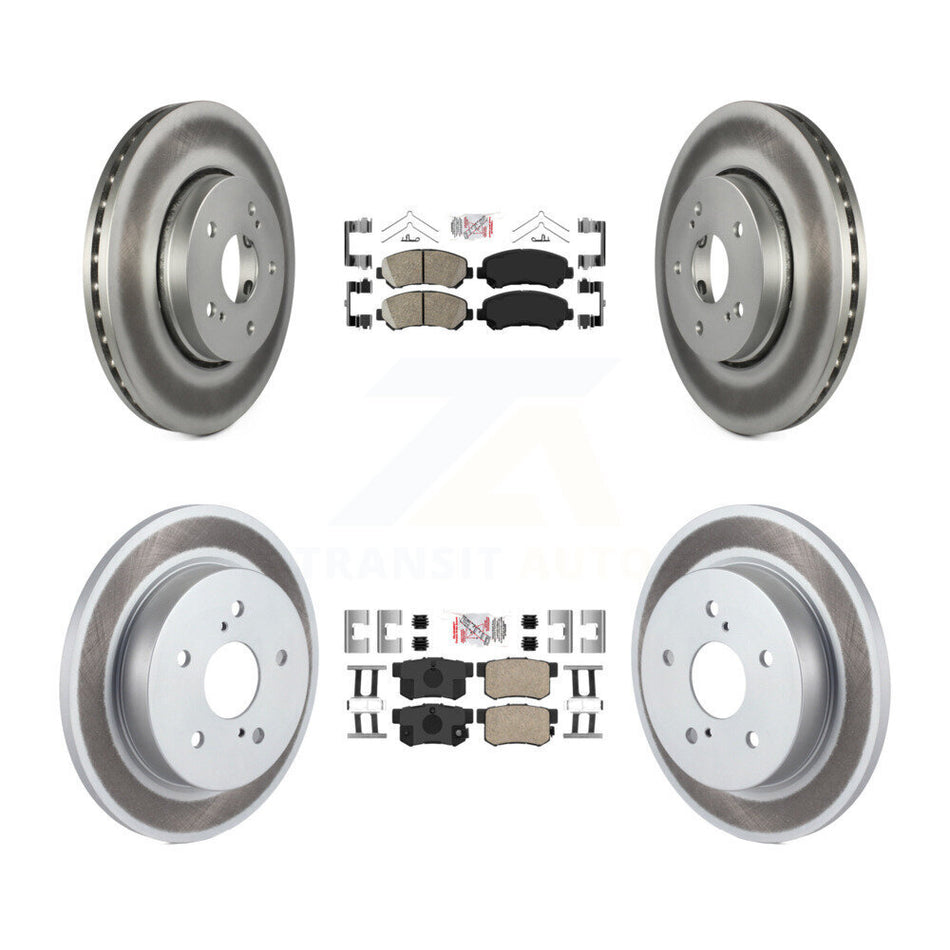 Front Rear Ceramic Pads And Coated Disc Brake Rotors Kit For 2010-2013 Suzuki Kizashi KGA-105237