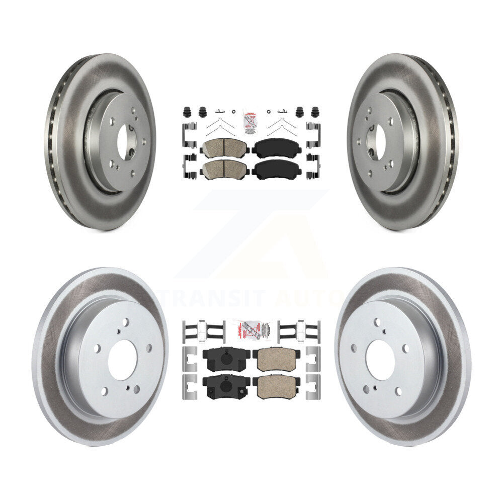 Front Rear Ceramic Pads And Coated Disc Brake Rotors Kit For 2010-2013 Suzuki Kizashi KGA-105238