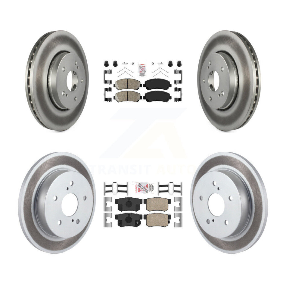 Front Rear Ceramic Pads And Coated Disc Brake Rotors Kit For 2010-2013 Suzuki Kizashi KGA-105238