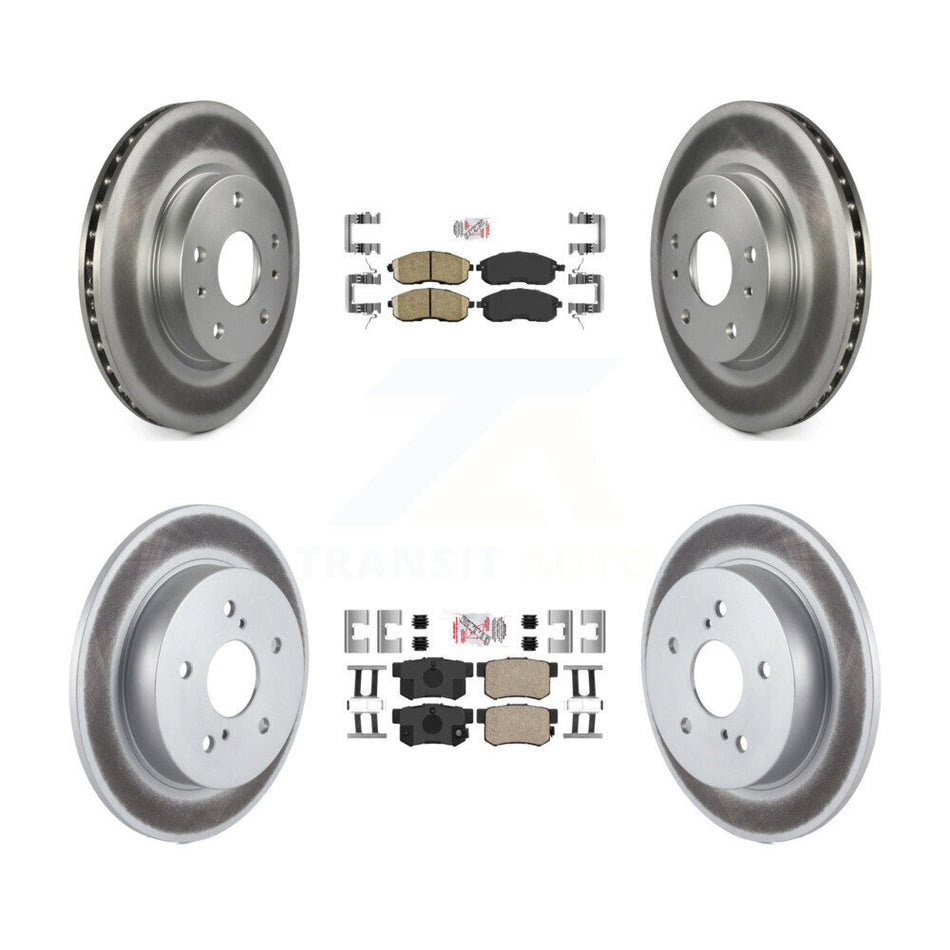Front Rear Ceramic Pads And Coated Disc Brake Rotors Kit For Suzuki SX4 Crossover KGA-105239