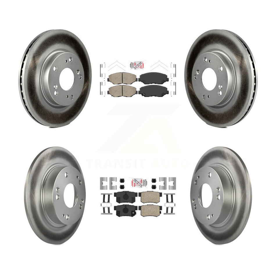 Front Rear Ceramic Pads And Coated Disc Brake Rotors Kit For 2013 Acura ILX 2.0L KGA-105243