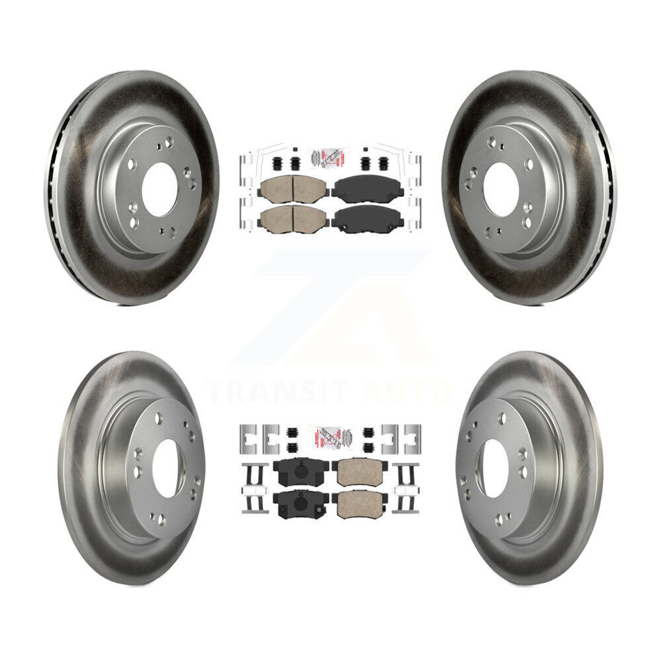 Front Rear Ceramic Pads And Coated Disc Brake Rotors Kit For 2013 Acura ILX 2.0L KGA-105244