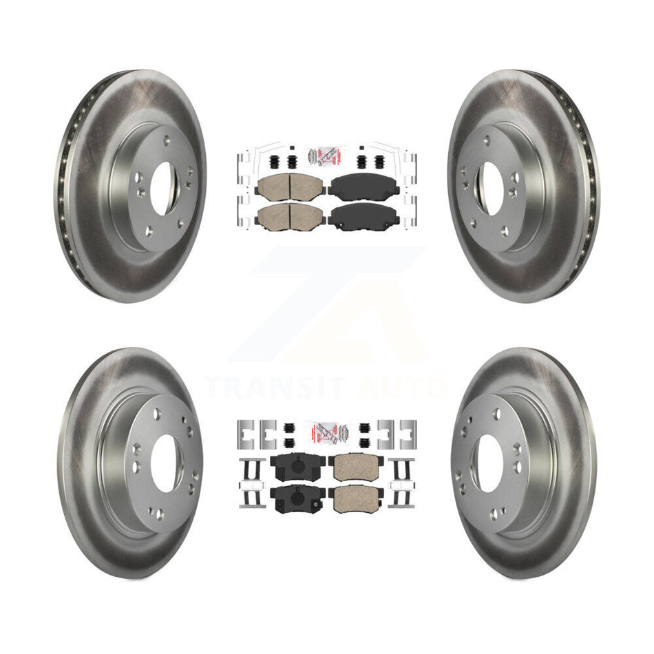 Front Rear Ceramic Pads And Coated Disc Brake Rotors Kit For 2014-2015 Acura ILX 2.0L KGA-105247