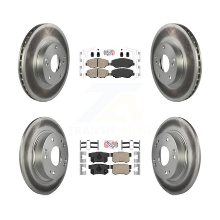 Front Rear Ceramic Pads And Coated Disc Brake Rotors Kit For 2014-2015 Acura ILX 2.0L KGA-105248