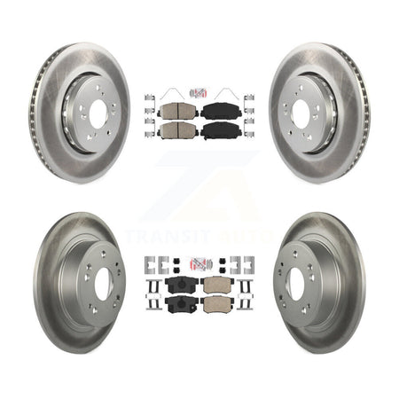 Front Rear Ceramic Pads And Coated Disc Brake Rotors Kit For 2016 Acura ILX KGA-105253