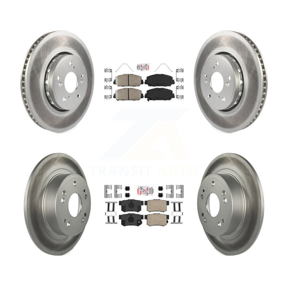 Front Rear Ceramic Pads And Coated Disc Brake Rotors Kit For 2016 Acura ILX KGA-105253