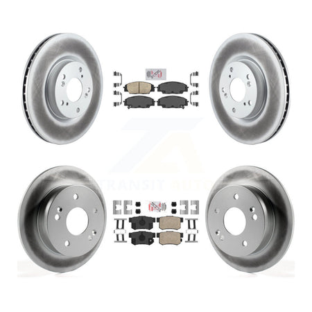 Front Rear Ceramic Pads And Coated Disc Brake Rotors Kit For 2002-2006 Acura RSX Type-S KGA-105254