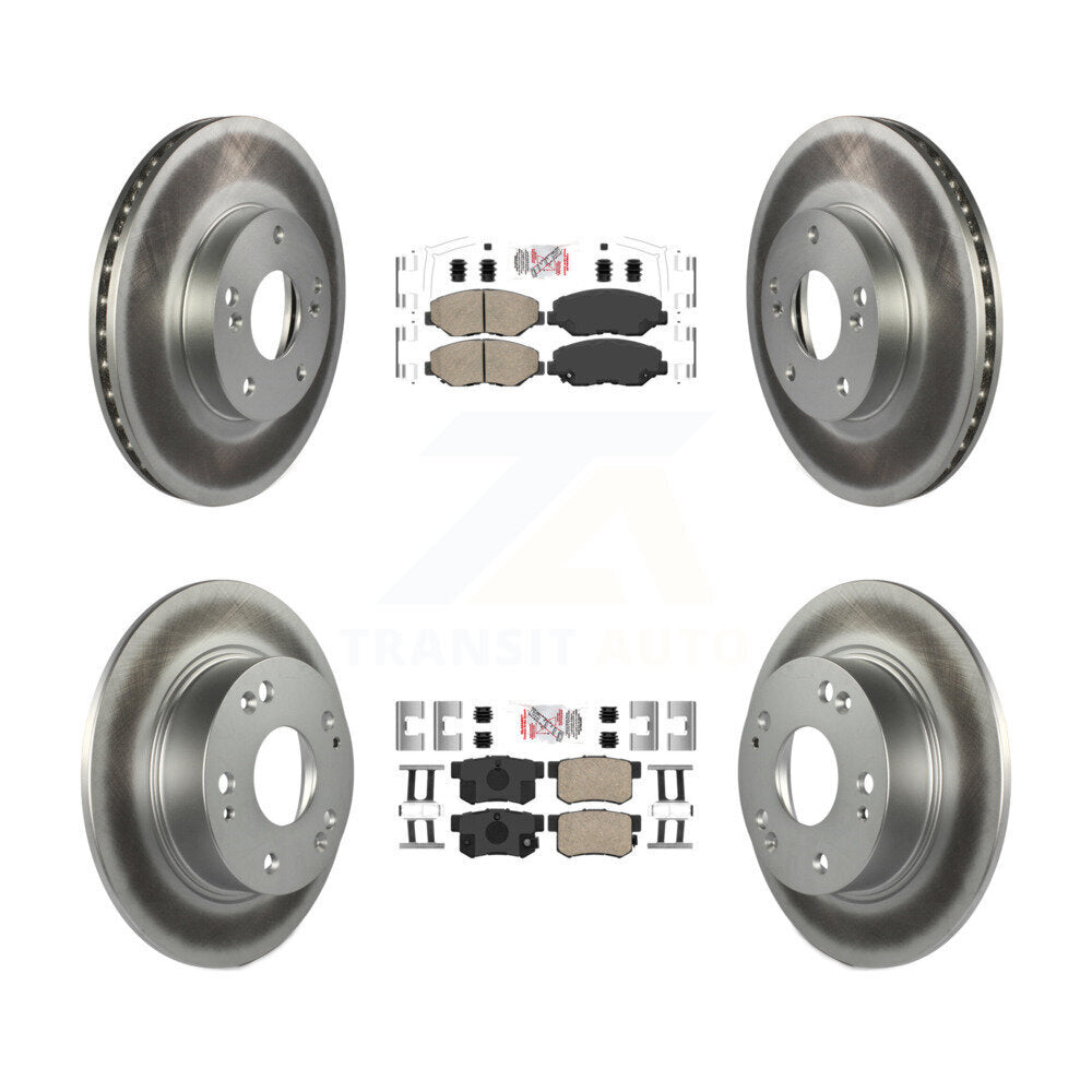 Front Rear Ceramic Pads And Coated Disc Brake Rotors Kit For Honda Accord KGA-105258