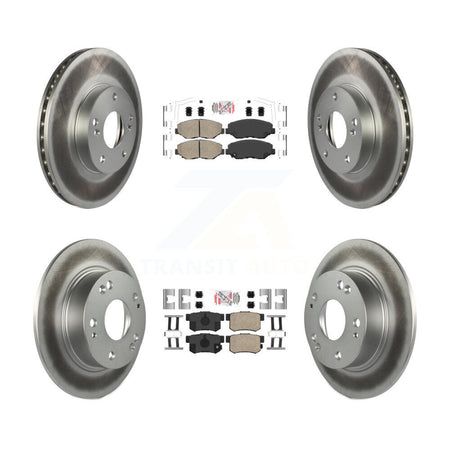 Front Rear Ceramic Pads And Coated Disc Brake Rotors Kit For Honda Accord KGA-105258