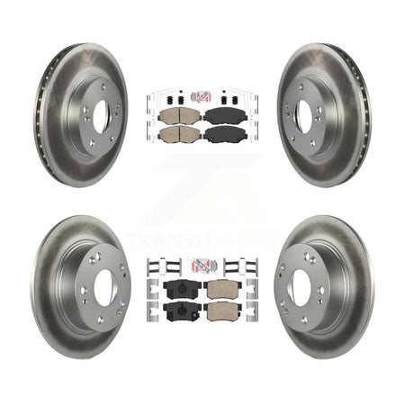 Front Rear Ceramic Pads And Coated Disc Brake Rotors Kit For Honda Accord KGA-105259