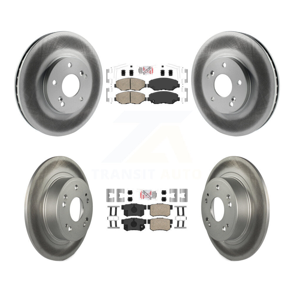 Front Rear Ceramic Pads And Coated Disc Brake Rotors Kit For Honda Accord KGA-105260