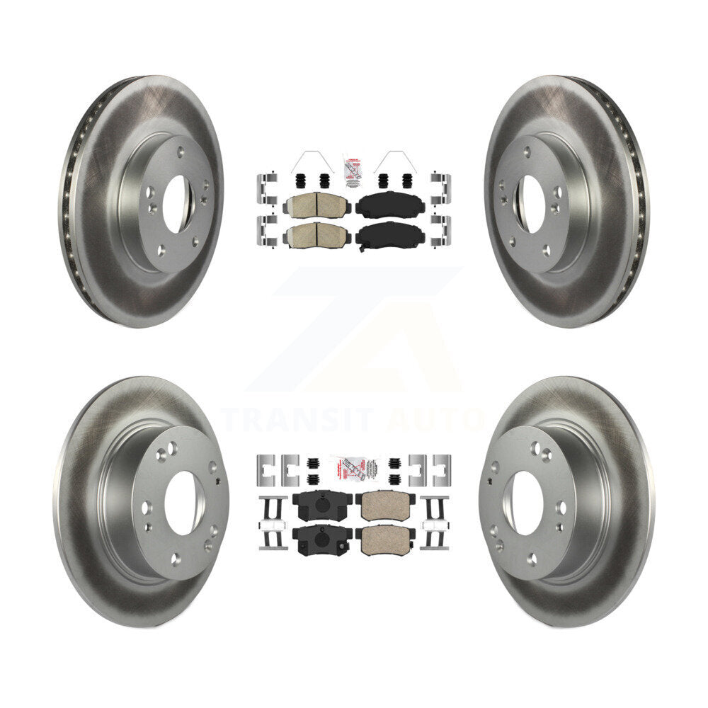 Front Rear Ceramic Pads And Coated Disc Brake Rotors Kit For Honda Accord KGA-105261