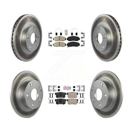 Front Rear Ceramic Pads And Coated Disc Brake Rotors Kit For Honda Accord KGA-105261