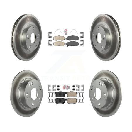 Front Rear Ceramic Pads And Coated Disc Brake Rotors Kit For Honda Accord KGA-105262
