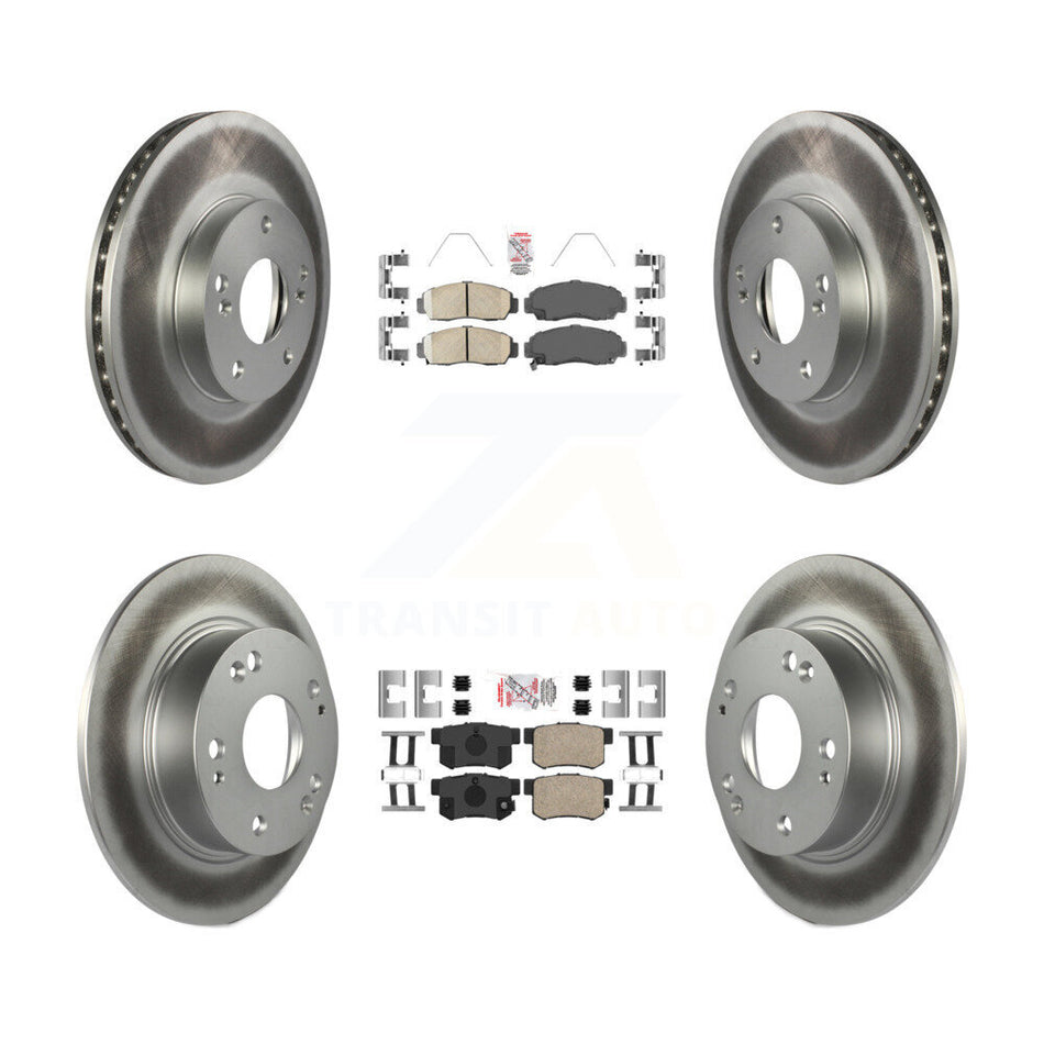 Front Rear Ceramic Pads And Coated Disc Brake Rotors Kit For Honda Accord KGA-105262