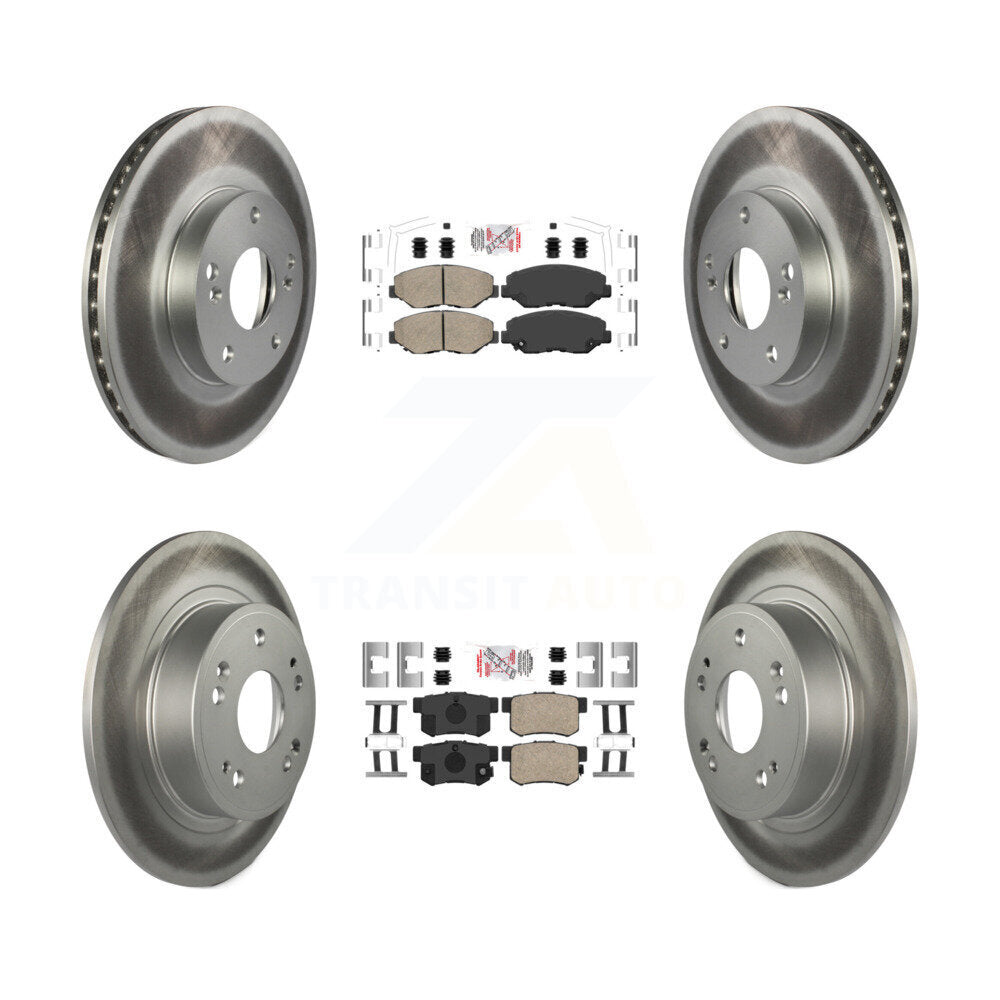 Front Rear Ceramic Pads And Coated Disc Brake Rotors Kit For Honda Accord KGA-105263