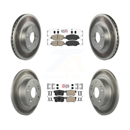 Front Rear Ceramic Pads And Coated Disc Brake Rotors Kit For Honda Accord KGA-105263
