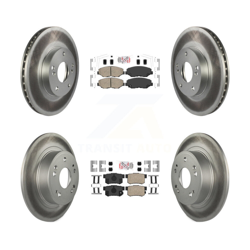 Front Rear Ceramic Pads And Coated Disc Brake Rotors Kit For Honda Accord KGA-105263