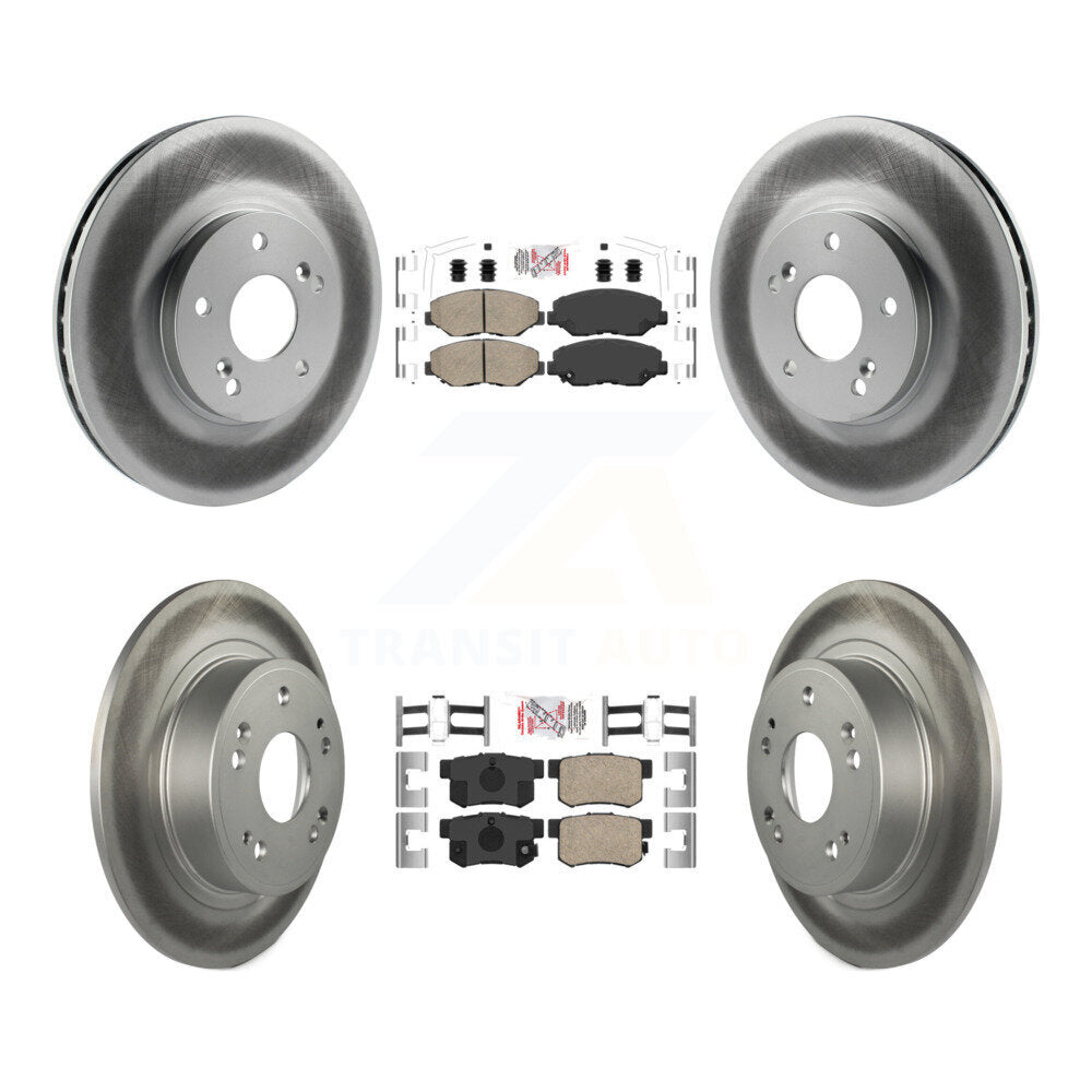 Front Rear Ceramic Pads And Coated Disc Brake Rotors Kit For Honda Accord KGA-105264