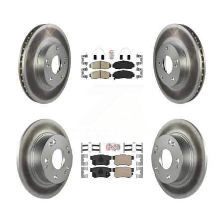 Front Rear Ceramic Pads And Coated Disc Brake Rotors Kit For Honda Accord KGA-105265