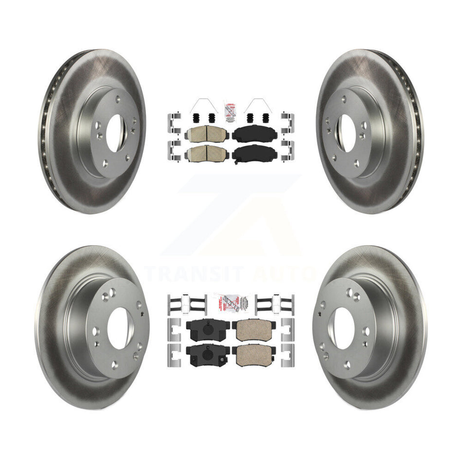 Front Rear Ceramic Pads And Coated Disc Brake Rotors Kit For Honda Accord KGA-105265