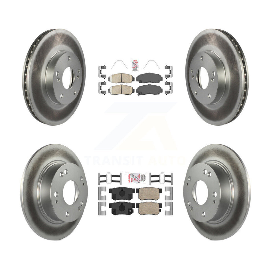 Front Rear Ceramic Pads And Coated Disc Brake Rotors Kit For Honda Accord KGA-105266