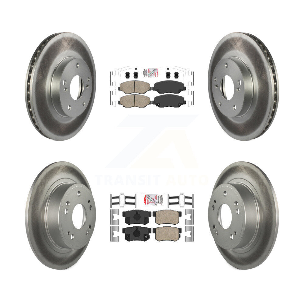 Front Rear Ceramic Pads And Coated Disc Brake Rotors Kit For Honda Accord KGA-105267