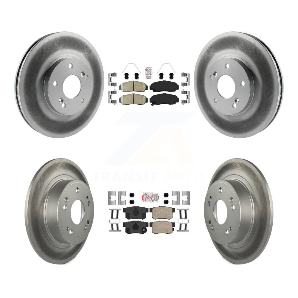 Front Rear Ceramic Pads And Coated Disc Brake Rotors Kit For Honda Accord KGA-105268