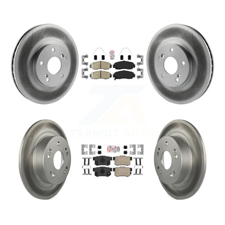 Front Rear Ceramic Pads And Coated Disc Brake Rotors Kit For Honda Accord KGA-105268