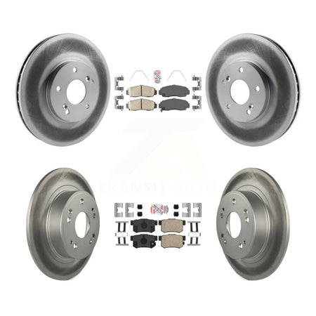 Front Rear Ceramic Pads And Coated Disc Brake Rotors Kit For Honda Accord KGA-105269