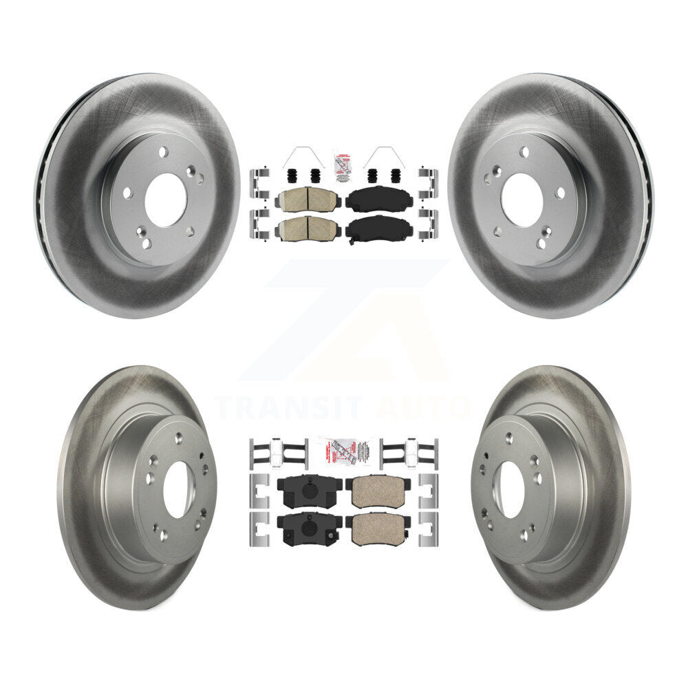 Front Rear Ceramic Pads And Coated Disc Brake Rotors Kit For Honda Accord KGA-105272