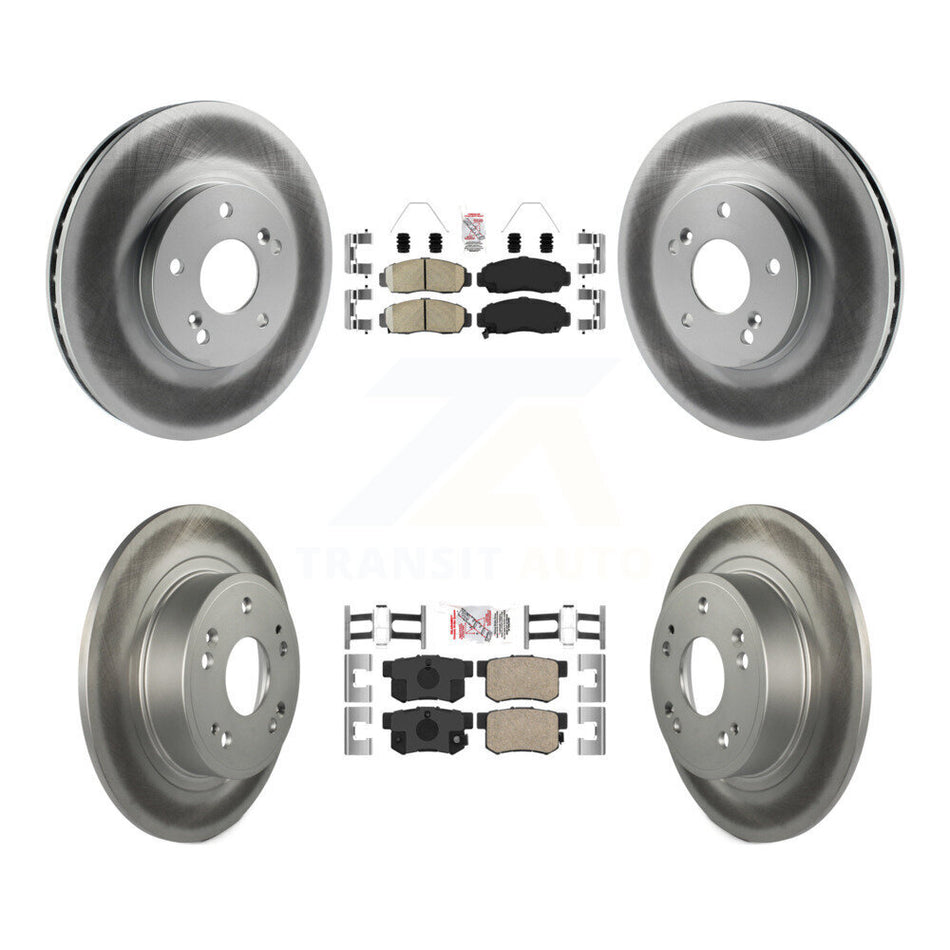 Front Rear Ceramic Pads And Coated Disc Brake Rotors Kit For Honda Accord KGA-105272