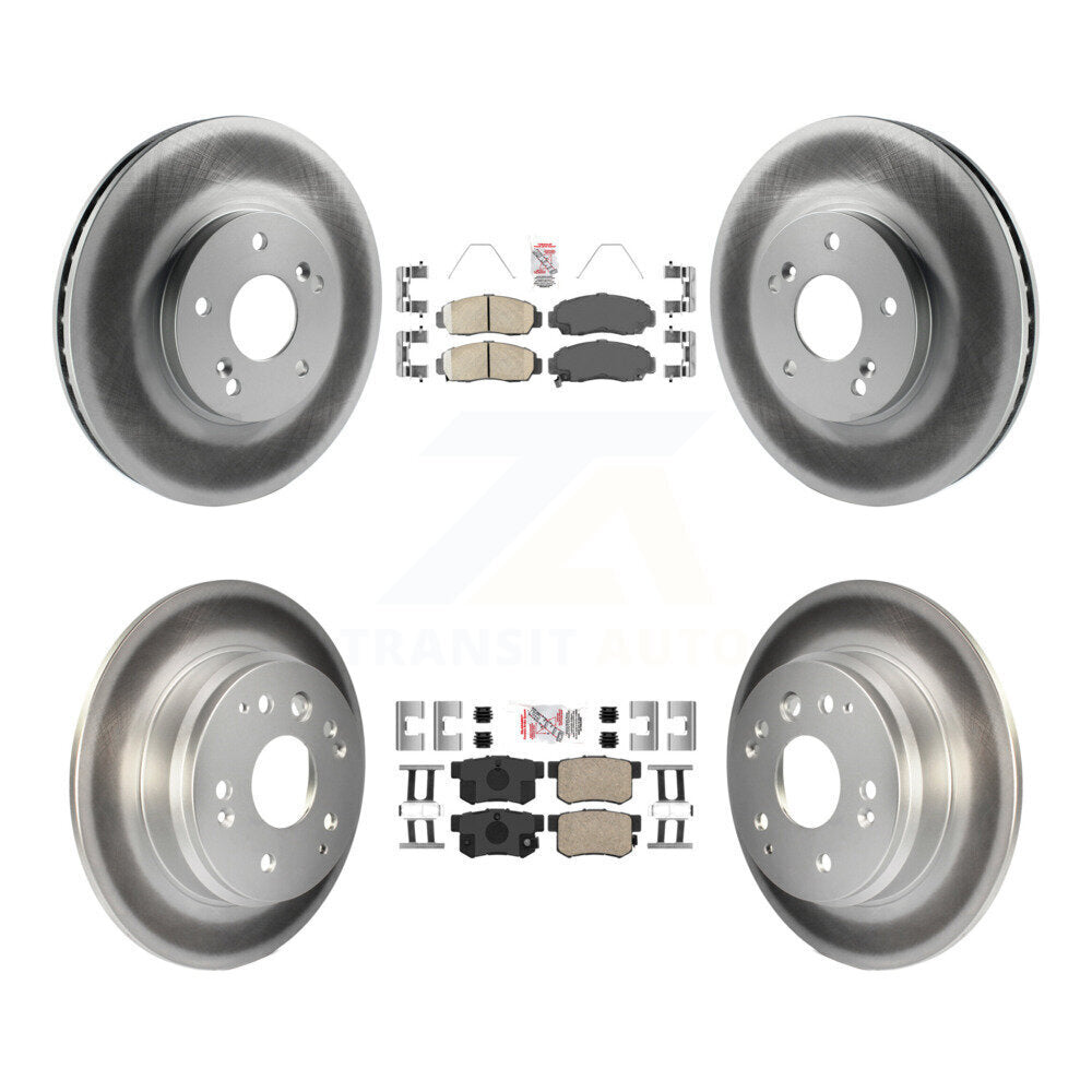 Front Rear Ceramic Pads And Coated Disc Brake Rotors Kit For Acura TL KGA-105277