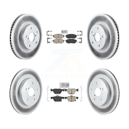 Front Rear Ceramic Pads And Coated Disc Brake Rotors Kit For 2015 Subaru Legacy 2.5L KGA-105279