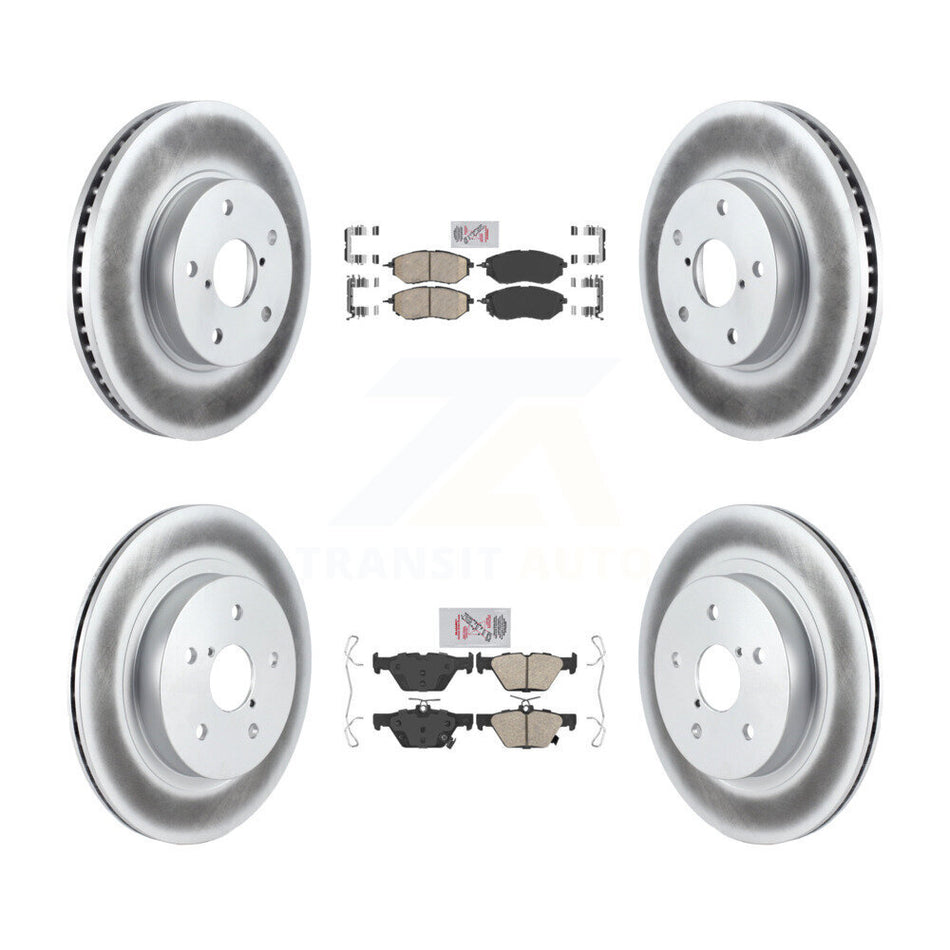 Front Rear Ceramic Pads And Coated Disc Brake Rotors Kit For 2015 Subaru Legacy 2.5L KGA-105279