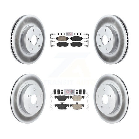Front Rear Ceramic Pads And Coated Disc Brake Rotors Kit For 2015 Subaru Legacy 2.5L KGA-105280