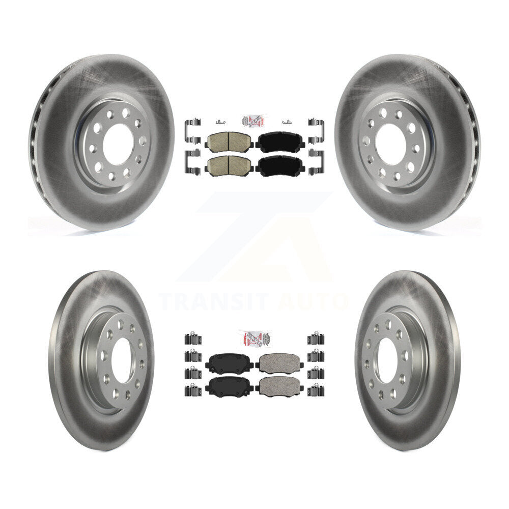 Front Rear Ceramic Pads And Coated Disc Brake Rotors Kit For Chrysler 200 KGA-105306