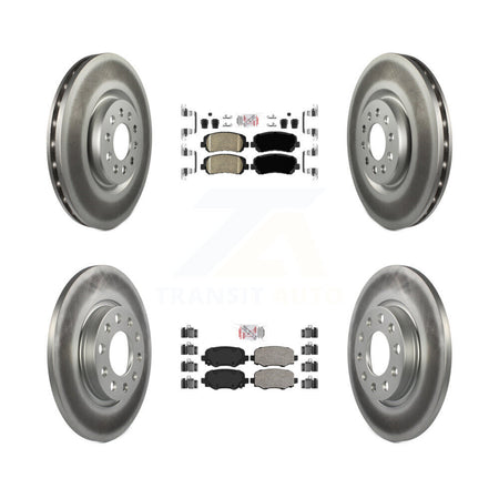 Front Rear Ceramic Pads And Coated Disc Brake Rotors Kit For Chrysler 200 KGA-105308